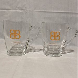 Bailey's Irish Cream New Rare Vintage Glass Coffee Mugs, Set of Two, 12 ounces